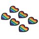 thumbnail image 3 of uds parches de Corazón Arco Iris DIY parches en forma de Corazón Arco Iris decoración para coser bordado reparación de ropa borde negro, 3 of 5