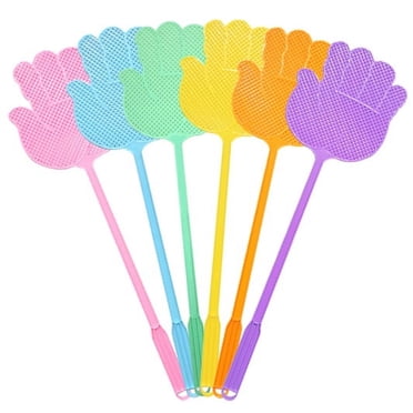Fly Swatter - Funny Hand Shaped Fly Swatters - Durable -Colorful Manual Flyswatter Plastic Bug Swatters for Home Indoor Outdoor Classroom Office 6 Pack