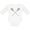 thumbnail image 3 of Inktastic Lacrosse Sticks Future Player Boys or Girls Long Sleeve Baby Bodysuit, 3 of 5
