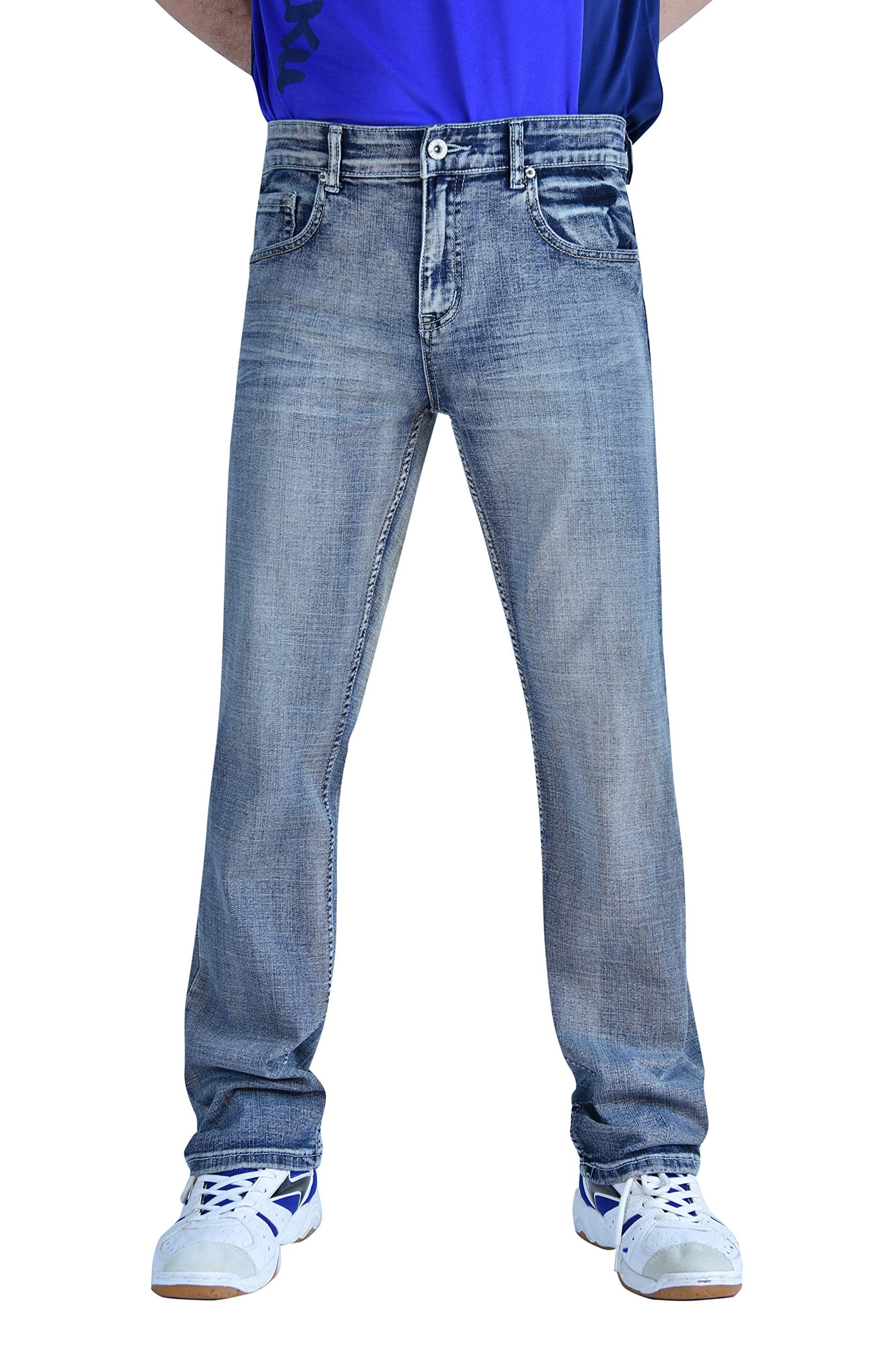 Flypaper Boy's Straight Stretch Jeans Regular Fit Light Wash