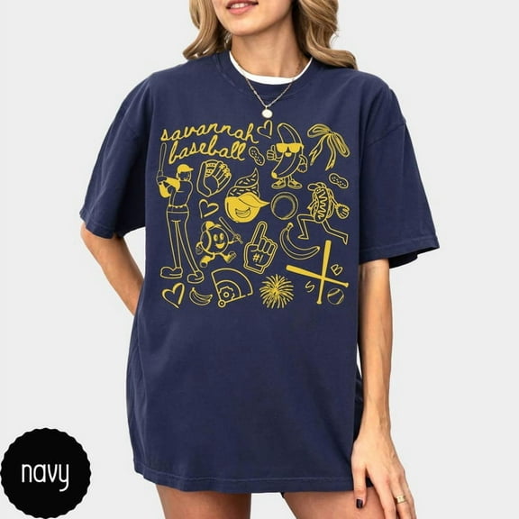 Savannah Baseball Doodle Shirt,Cute Trendy Savannah Baseball Game Day Tee Shirt,Gift for Savannah Baseball Fan,Banana Shirt