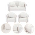 thumbnail image 4 of 1 Set Doll Furniture Set 1:12 Scale Miniature Wooden Sofa and Cushions Miniature Decoration, 4 of 4