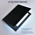 thumbnail image 2 of WeChef LED Back Lit Light Menu Holder Cover Folding Double Panel Fits 8"x10.5" Paper for Hotel Club, 2 of 10