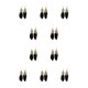thumbnail image 2 of Sonducket Pendientes de plumas Colgantes de oreja de estilo moderno multicolor fáciles de combinar negro negro 10Conjunto, 2 of 6