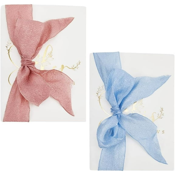 2 Set Wedding Vow Books Officiant Wedding Day Card Bride and Groom Bridal Shower Gifts Booklet Keepsake Vow Renewal Notebook His and Hers Marriage Vows Cards with Organza Ribbon