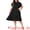 Black, variant on DARING DIVA Women's Plus Size Tie Back Boat Neck Midi Length Dress 1X Green