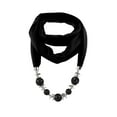 thumbnail image 2 of Utoimkio Vintage Ethnic Style Women's Scarf Crystal Bead Pendant Necklace Scarf Jewelry Accessory Soft Infinity Scarves for Women, 2 of 2