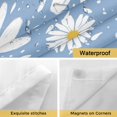 thumbnail image 4 of No Hook Shower Curtains with Snap-in Liner Set, Blue Daisy Waterproof Hotel Style Bathroom Shower Curtain, Spring Floral Elegant Pastoral Botanical Breathable Mesh Top Window Bath Curtains 66''x72'', 4 of 9