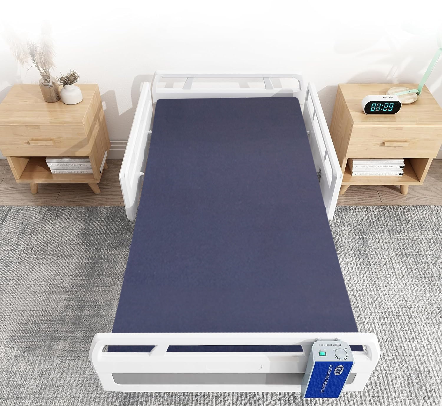 Continental Sleep, 6" Medium Firm Water-Resistance Foam Vinyl Mattress, Easy to Clean, Comfortable & Noise Free, Twin, Blue