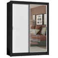 thumbnail image 1 of Ropero Closet Madesa Denver 2 Puertas 1 Espejo Negro/Blanco, 1 of 5