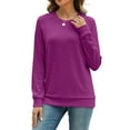 thumbnail image 4 of Fantaslook Fall Sweatshirts for Women Crewneck Long Sleeve Shirts Casual Tunic Tops Lightweight Pullover Sweatshirts, 4 of 8