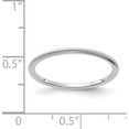 thumbnail image 3 of 14K White Gold 1.2mm Milgrain Stackable Band (Size 8) Made In United States stk19-120w-8, 3 of 5