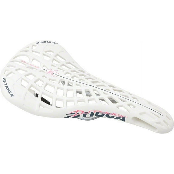 Tioga D-Spyder BMX Seat - Chromoly, White