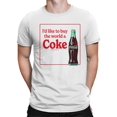 thumbnail image 2 of Officially Licensed Coca Cola I'd Like to Buy the World a Coke Men's T-shirt, 2 of 3