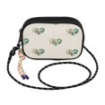 thumbnail image 2 of Women's Crossbody Phone Bag Small Wallet Purse with Detachable Rope Strap Travel Handbags Emerald Green Hearts Pattern, 2 of 7