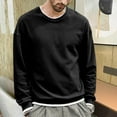 thumbnail image 4 of Fake Two Piece O-neck Long Sleeves Men T-shirt Autumn Bottoming Top Pullover Tees, 4 of 8
