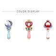 thumbnail image 3 of Kids Plastic Princess Wand Moon Crown Fake Diamond LED Fairy Wand Musical Toy, 3 of 10