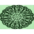 thumbnail image 1 of Ahgly Company Machine Washable Indoor Rectangle Transitional Dark Forest Green Area Rugs, 7' x 9', 1 of 7