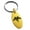 Gold, variant on Stainless Steel Greek Mythology Cerberus Engraved Small Oval Charm Keychain Keyring