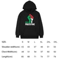 thumbnail image 3 of Hombres Mujeres Free Palestina Sudadera con capucha Bolsillos Tallas grandes Traje de vacaciones (Negro 3XL), 3 of 8