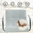thumbnail image 4 of YRLLENSDAN Tall Bar Stools Set of 2 High Bar Chairs with Armrest Kitchen Bar Stools Swivel Adjustable Bar Stool Leather Island Chairs Set of 2 Counter Height Bar Stools with Back,White, 4 of 7