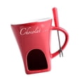 thumbnail image 2 of Taza para fondue, olla para dulces, olla para postres, olla para derretir chocolate, olla práctica para derretir mantequilla Rojo, 2 of 9