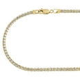 thumbnail image 2 of 10K Yellow Gold Two Tone 3mm Diamond Cut Ice Chain Bead Necklace 22 Inches, 2 of 7