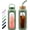 Olive, variant on MUKOKO Glass Water Bottle, 32oz Sports Drinking Tumbler with Silicone Sleeve and Straw, 1 Cup 2 Lids, Blue