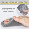 thumbnail image 4 of Foqnuq Exfoliating Silicone Body Brush for Shower & Bath | Reusable Wash mitt with Suction Cup & Hook | Easy Clean Exfoliator for Skin & Hair Washing, 4 of 7
