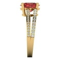 thumbnail image 3 of 2.32 ct Oval Cut Natural Garnet Solitaire with Simulated Diamond Accents 18K Yellow Gold Womens Engagement Ring, 3 of 5