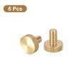 thumbnail image 3 of Unique Bargains Vis à Pouce Moletées M5x8mm, Lot de 6 Vis à Pouce Plates à Tête Moletée en Laiton Boulons, 3 of 5