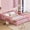 Pink, variant on Mirightone Full Size Floor Bed with Guardrails, Solid Wood Montessori Bed with Slats, No Box Spring Needed - White