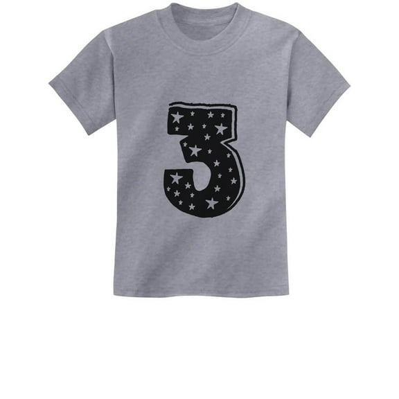 Three Years Old Boy / Girl Birthday Gift Idea - I'm 3 Superstar Kids T-Shirt Medium Gray