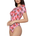 thumbnail image 3 of Picia Strawberry Womens One Piece Swimsuits Modest Tummy Control Bathing Suits Lace Up Slimming Swim Suit-X-Large, 3 of 9