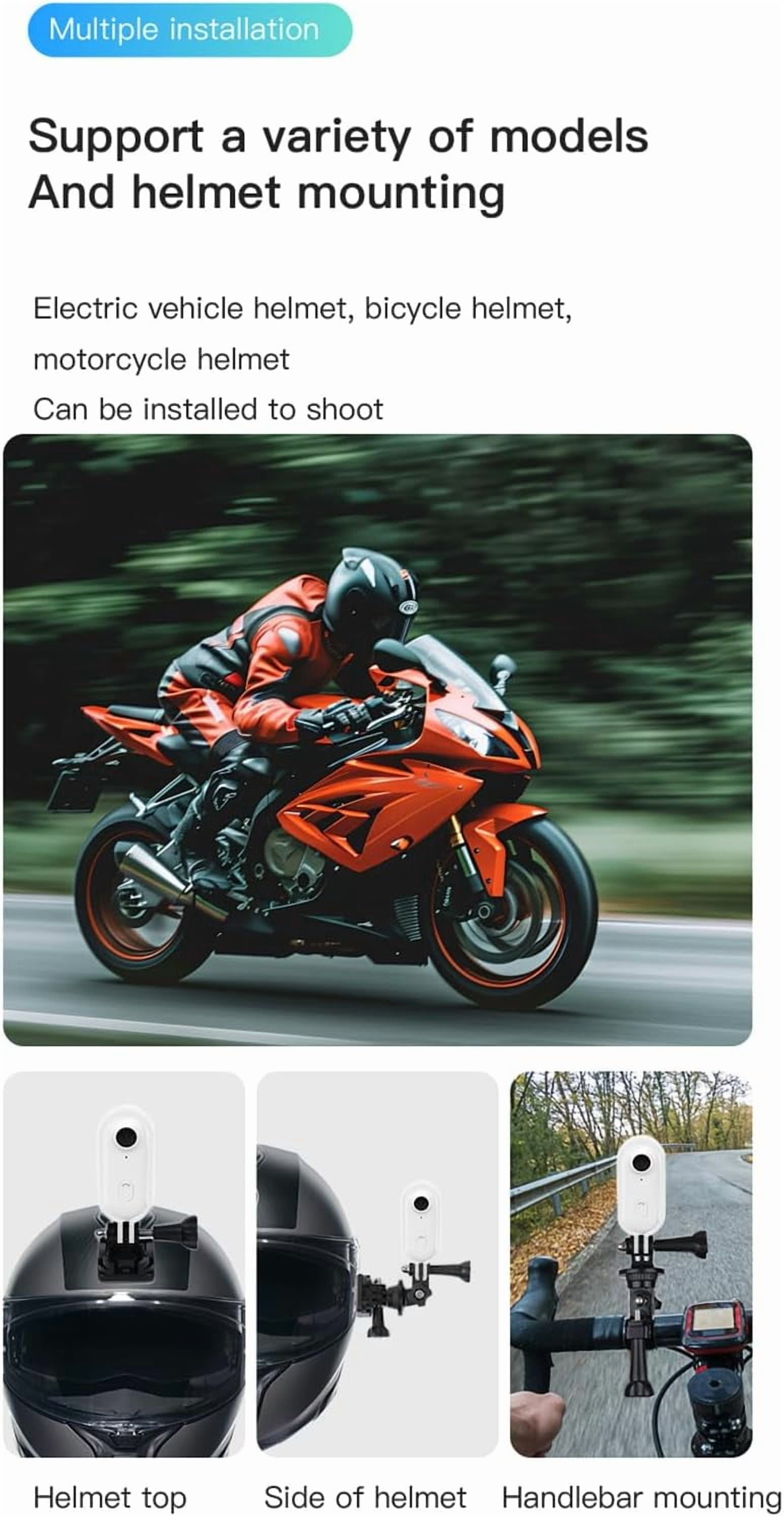 2026 Upgraded HD Action Camera, 360° Motorcycle Camera with 1080P/4K Video, Mini Wearable Body Cam for Vlogging and Diving with Mounting Accessories