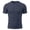 Blue, variant on Breeze Shirts for Men, Mens T Shirt Casual Crewneck Stretch Short Sleeve Knit Tees Solid Color Ice Silk Black 2XL