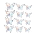 thumbnail image 2 of 12 piezas de pegatinas de pared con diseño de mariposa hueca en 3D para decoración de pared, 3 tamaños para decoración de coronas y globos Multi, 2 of 9