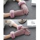 thumbnail image 4 of Guantes de invierno para mujer, guantes gruesos elásticos con forro polar cálido, guantes de invierno para mujer con pantalla táctil SMS para clima frío (púrpura), 4 of 5