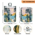 thumbnail image 5 of Yayeee 4 Pack Qtip Holder Bathroom Cotton Swab Canister with Lid Clear Dispenser Set, Boho Style Sun, 5 of 6