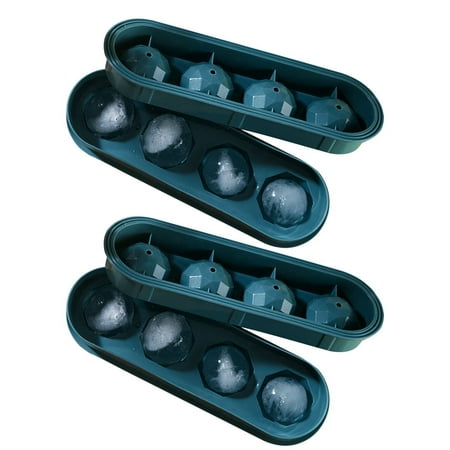 

ZTTD Flexible Ice Tray 4 Ice Molds For Freezer Easy Release Stackable Ice Trays For 2PC Kitchen Supplies A