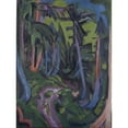 thumbnail image 3 of Ernst Ludwig Kirchner 19x24 Black Modern Framed Museum Art Print Titled - Mountain Forest Path (1919), 3 of 5