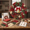 thumbnail image 4 of 2027 New 3D Fabric Poke Wreath Art DIY Kit Christmas Craft for Adults，3D DIY Fabric Poke Art, Christmas Wreath Making Kit for Adults,Beginner Friendly,Home Door Wall Decor, Holiday Craft, 4 of 5