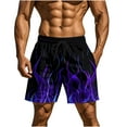 thumbnail image 3 of Father's Day Gifts DDAPJ pyju Mens Novelty Print Swim Trunks Quick Dry Board Shorts Breathable Surf Beach Shorts Swimwear Bathing Suits Purple M, 3 of 9