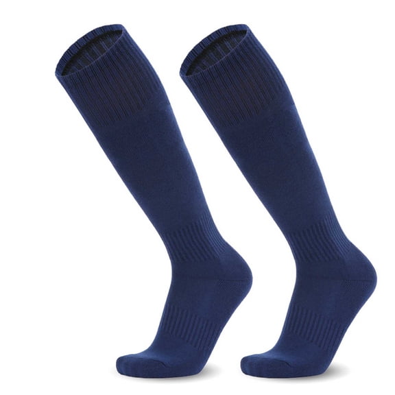 QSAWXQZ Kids' Soccer Socks Cotton Knee High Non Slip Breathable Cushioned Athletic Socks Free Size