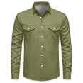 thumbnail image 6 of Men's Classic Fit Long Sleeve Button Up Shirt Breathable Cotton Blend Western Style Top for Daily & Outdoor Wear, 6 of 8