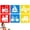K, variant on Stencils for Kids Drawing Stencils Chalk Template - Colorful Large Washable Geometric and Garden Themed Primary Shape Template for Kids Toddlers Preschooler