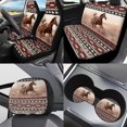 thumbnail image 2 of Garronmavis Aztec Horse Red Car Seat Covers Full Set Full Surround Auto Cushion Protectors with Cars Headrest Protectors+Wristlet Keychain+Auto Cup Coaster+Handbrake Gear+Shift Knob Cover, 2 of 7