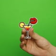 thumbnail image 2 of Drinking Martini Embroidered Applique Iron On Patch, 2 of 2