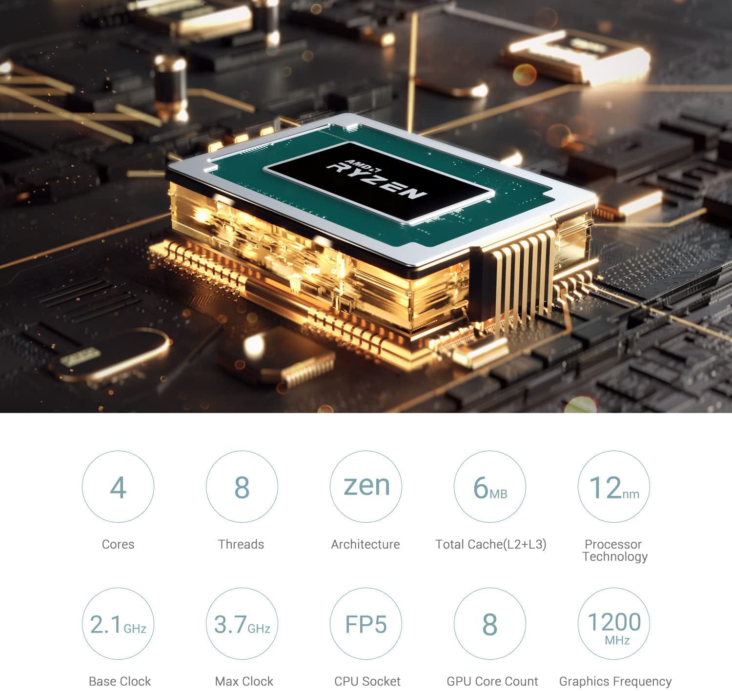 MINISFORUM UM350 Mini PC Windows 11 Pro PCIe SSD AMD Ryzen 5 3550H 