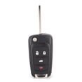 thumbnail image 4 of Flip Remote Key Fob Car 4 Button Flip Remote Key Fob Case Shell Cover Black Replacement Fit For, 4 of 8